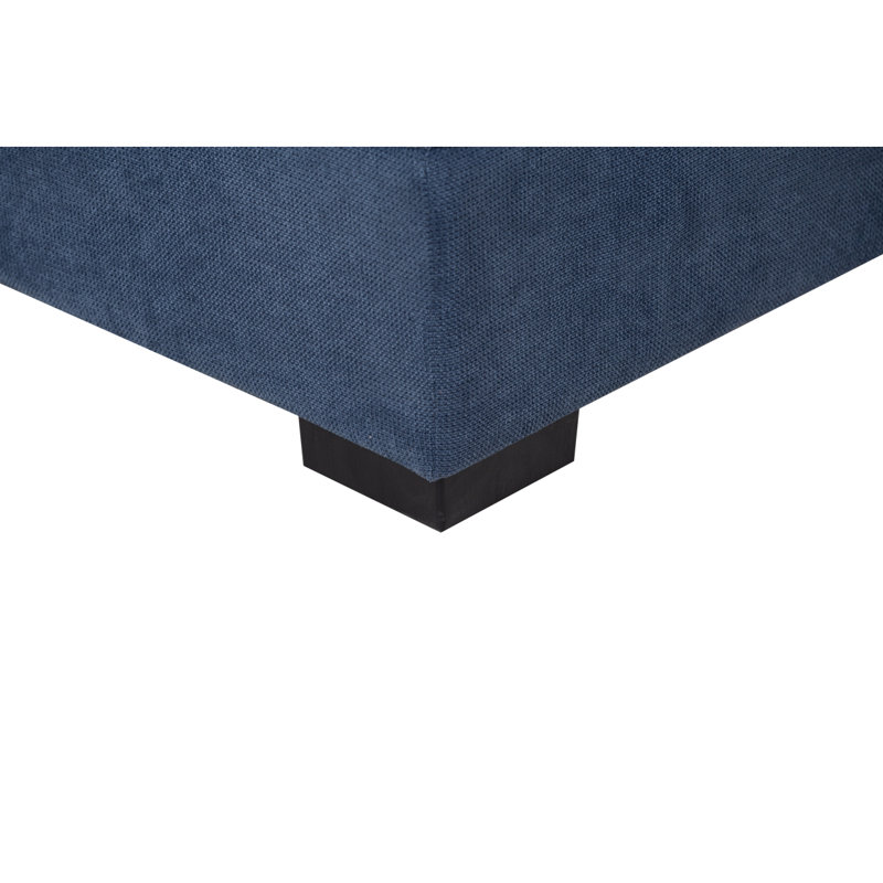 Canapé moderne Mid-Century de 134 po avec méridienne pour salon, Bleu