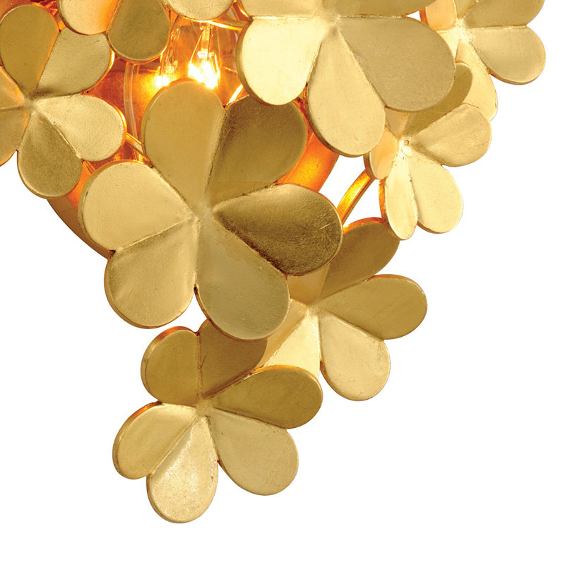 Gigi 2 Light Wall Sconce, Gold Leaf