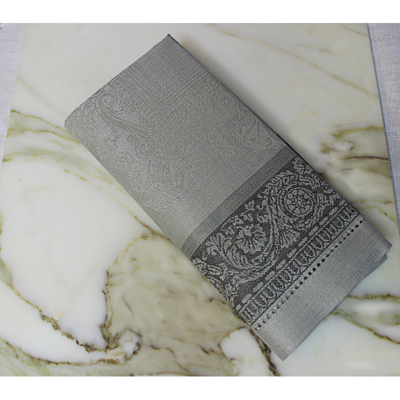 French Home Linen Cleopatra Napkins, Shades of Gray
