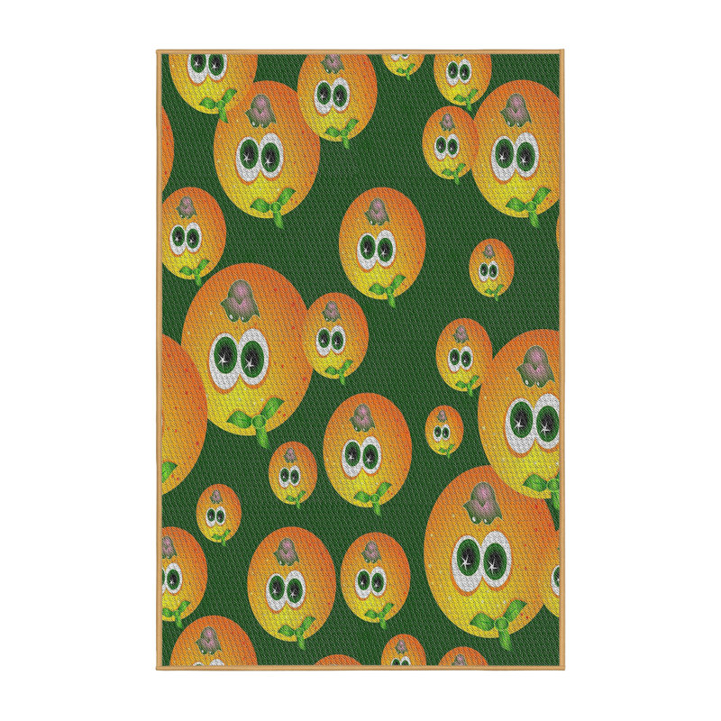 Crête Non disponible jaune/vert Tapis décoratif Cutler, Rectangle 8 pi x 10 pi