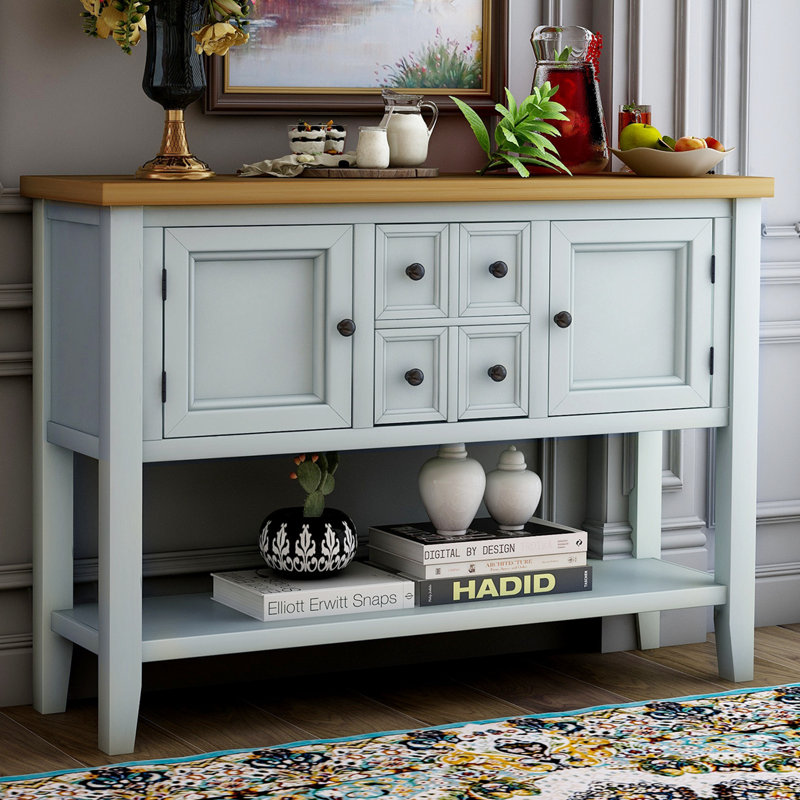 Cathalina Accent Cabinet, Brown/Blue