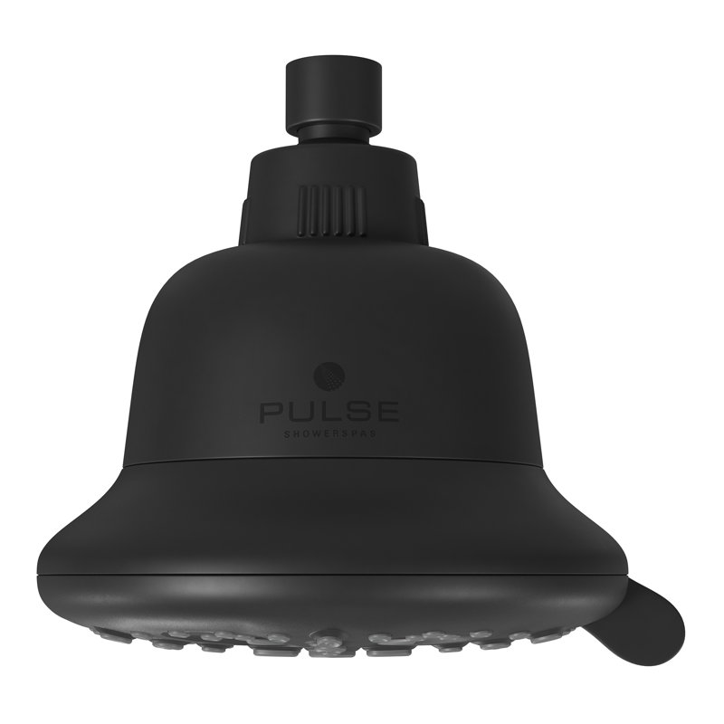 Pomme de douche filtrée PulsePure 5 po avec filtration en 15 étapes et réglages multiples, Noir mat