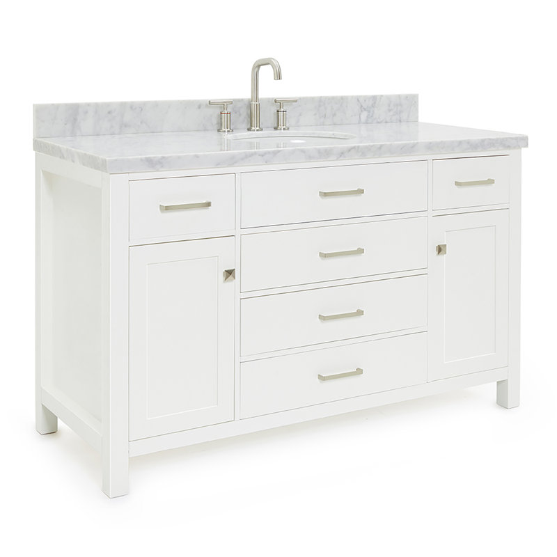 Ensemble de meuble-lavabo simple 55 po Macnair, Blanc