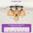 Aarzo - Handwoven Rattan 5-Light Semi Flush Mount Ceiling Light with Layered Cluster Silhouette Boho Farmhouse Style-466865871