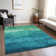 Machine Washable Indoor/Outdoor Cinead ACN1699 Teal Rug