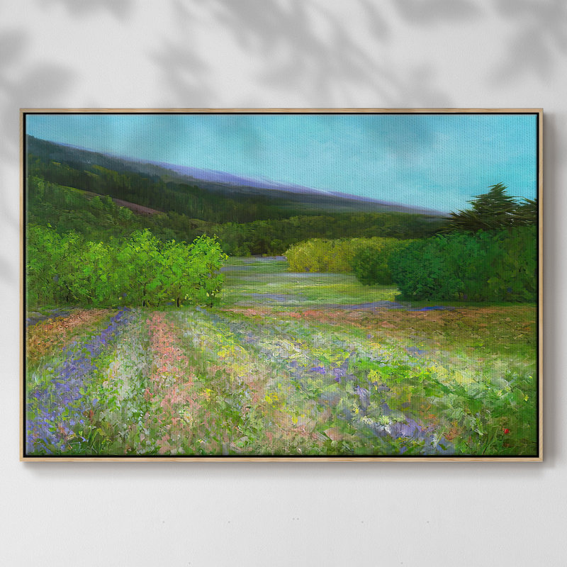 Printemps encadré sur toile, Naturel, H 27 po x l 41 po x P 2 po