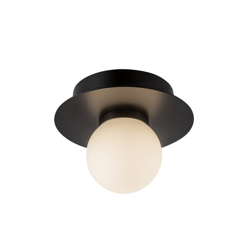 Elixir Flush Mount, Black/White, Black, 4.38" H x 6" W x 6" W