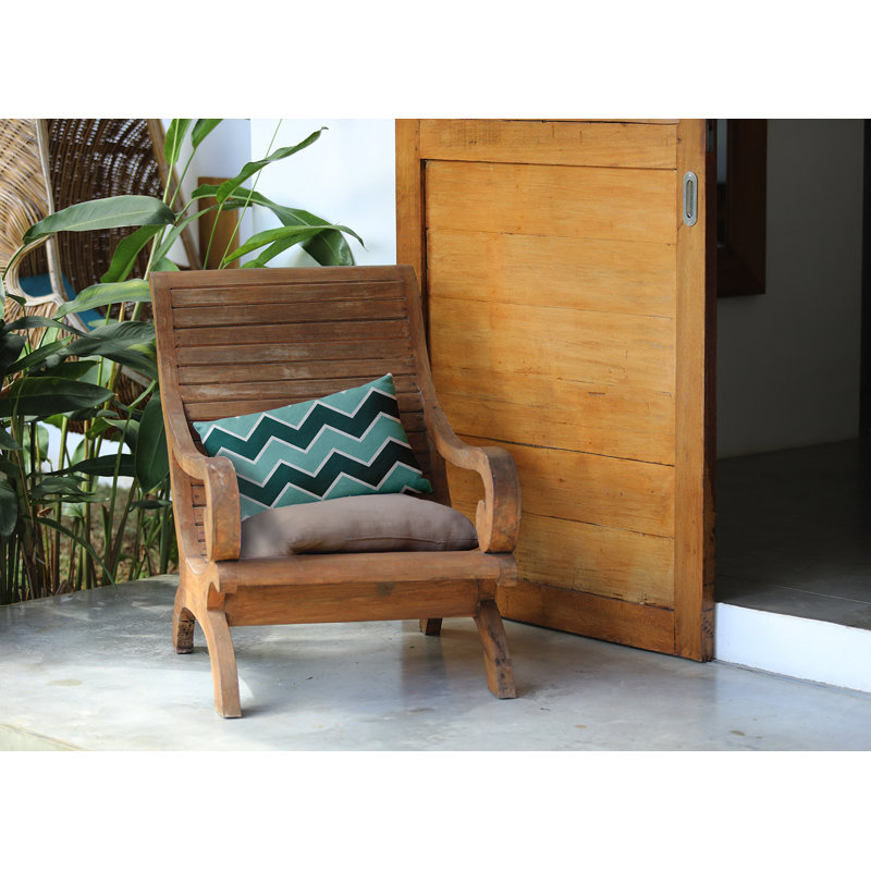 Coussin intérieur / extérieur Stripe A Balance, Bleu sarcelle