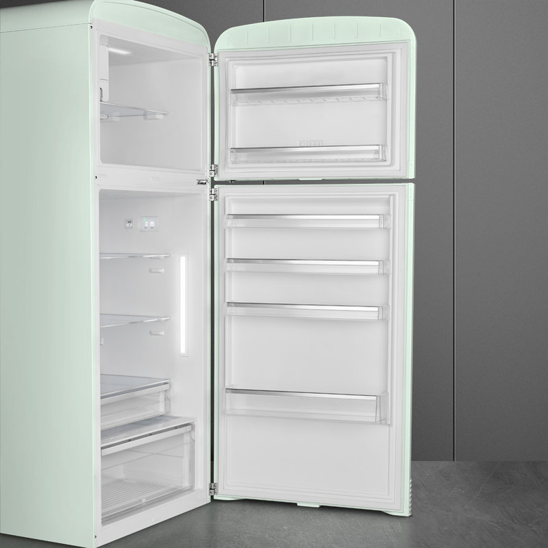 32" Smeg Fab Retro Refrigerator, Pastel Green, Right Handed