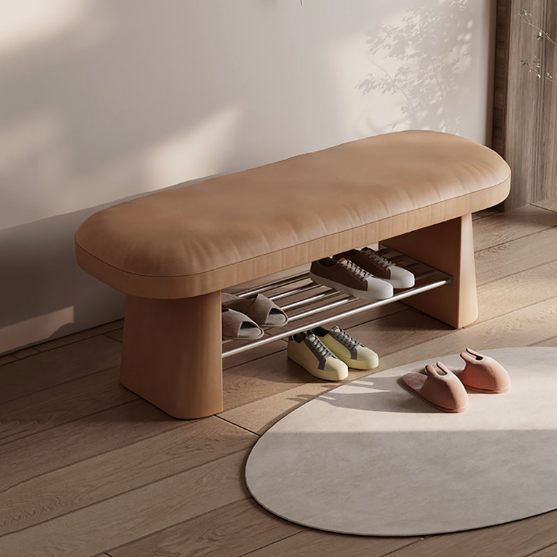 31,5 Tabouret avec range-chaussures, Orange