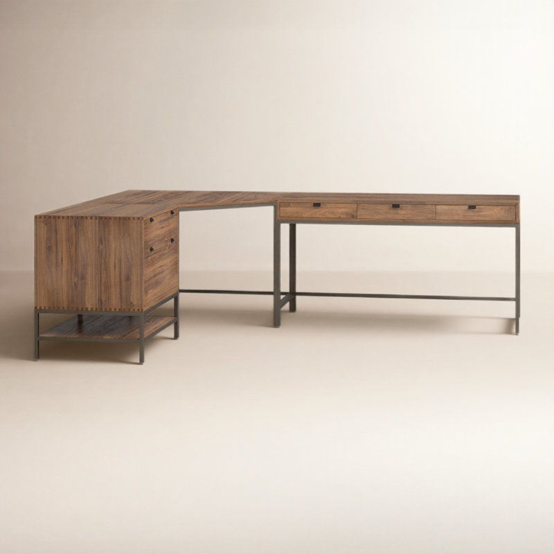 Trey Solid Wood Executive Desk, Auburn Poplar