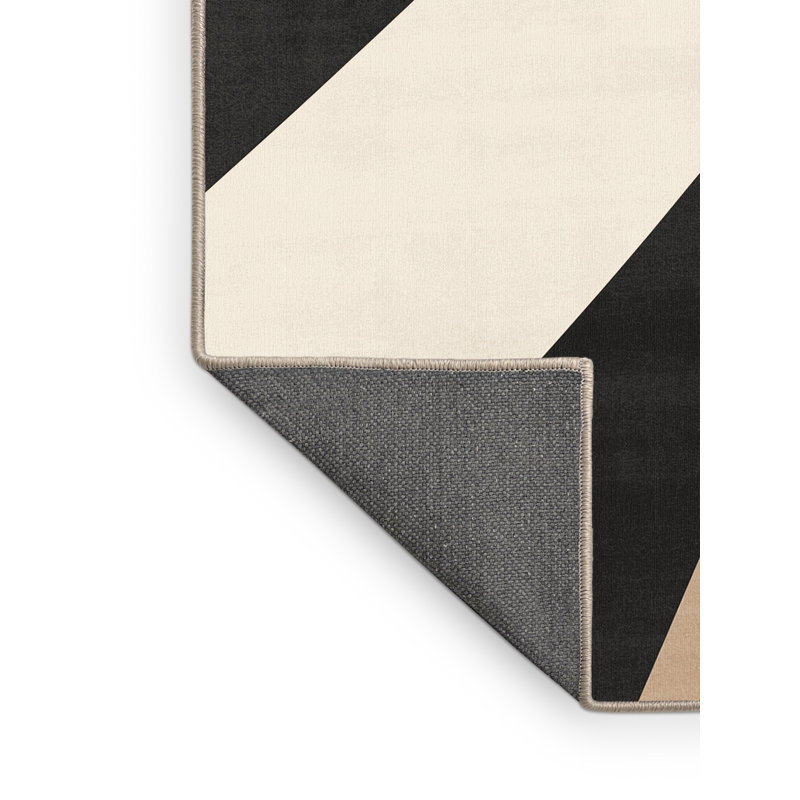 Tapis beige moelleux et moelleux à motif de sauts de ski moelleux et doux, 7 x 10