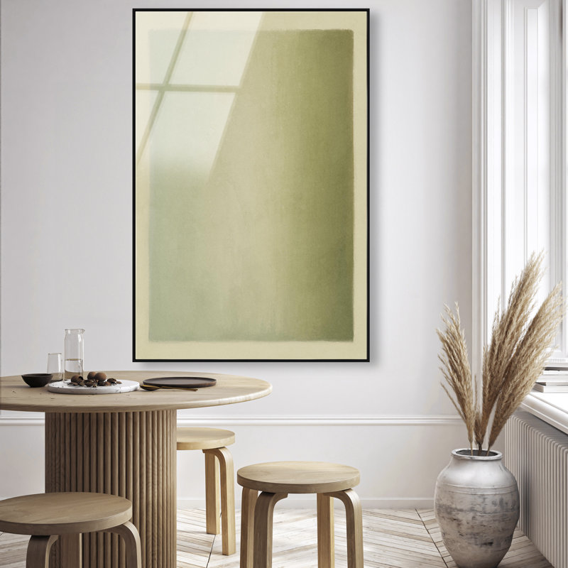 Mossy Gradient Print by Oliver Gal, 55" H x 37" W, Black Floater Frame