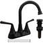 Robinet de lavabo de salle de bain 4 poignées 2 poignées avec bonde-118659766