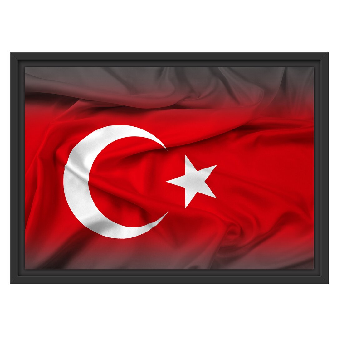 Gerahmtes Wandbild Flagge der Türkei