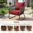 Outdoor Chair Cushions, 24" X 23" High-Density Foam Deep Seat Patio Cushions With Olefin Fabric & Removable Zipper Cover, Outdoor Furniture Replacement Cushions Set Of 3 For Chair Sofa Couch-590594316