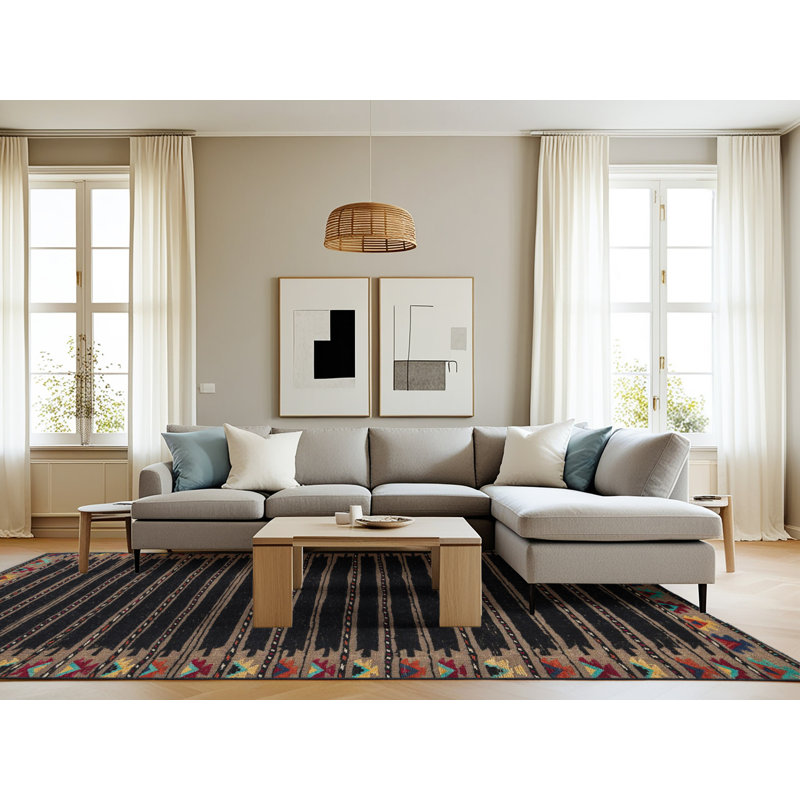 Abstract Indoor Rug, Rectangle 8' x 12'