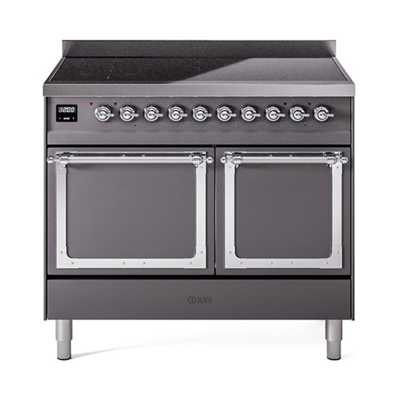 ILVE Nostalgie II Noblesse 40 in Induction Range, Graphite Matte/Chrome