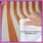 Orange White Vertical Stripes Comforter-123586522