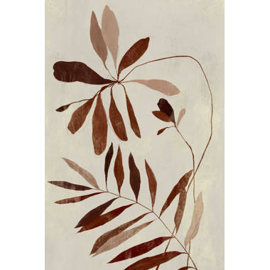 Pauline Stanley Watercolor Swatches Rust Brown Orren Ellis Size: 12 H x 12 W x 1.25 D