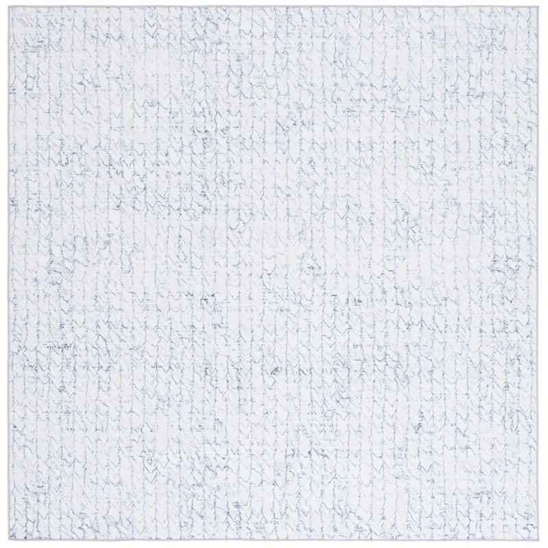 Tapis gris / bleu Athiran 901, Carré 6 pi