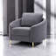Chaise rembourrée en lin et chaise de salon