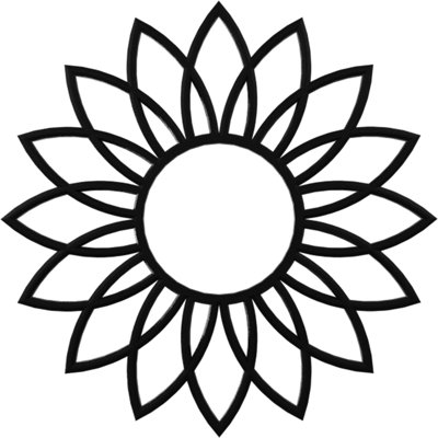 Médaillon de plafond 22 po x 22 po x P 7 5/8 po x P 3/4 po Daisy