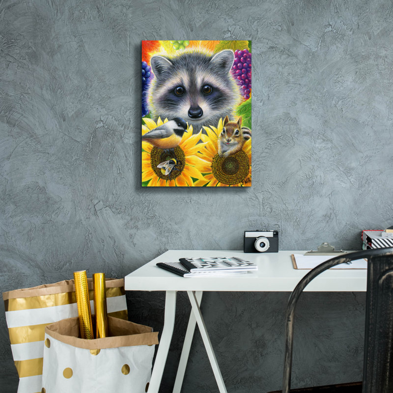 «Sunflower Friends» par Bridget Voth, H 16 po x l 12 po x P 0,75 po