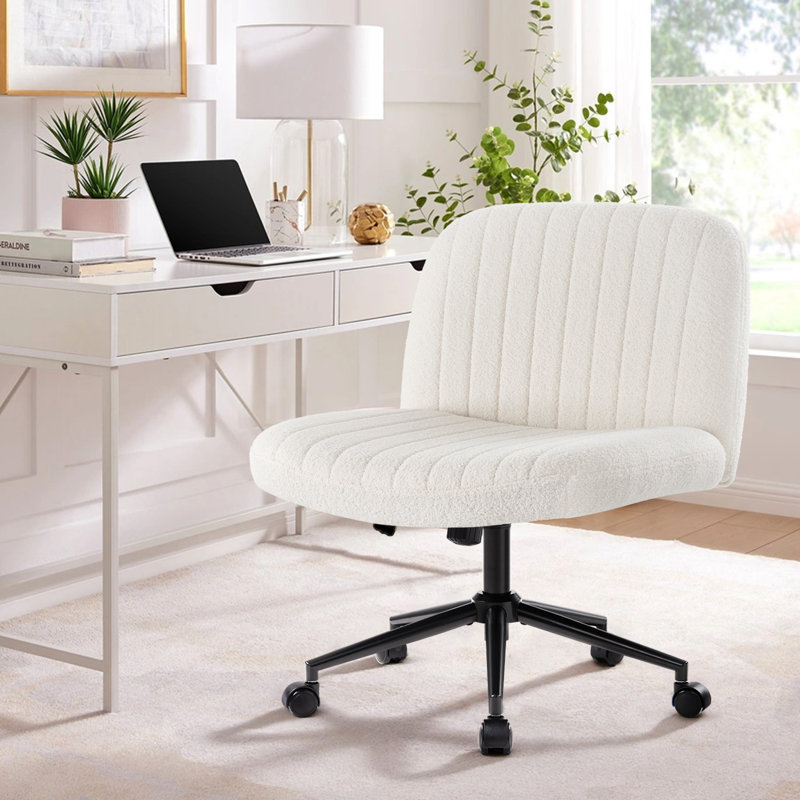 Latitude Run Velvet and Fabric Office Chair