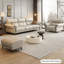 Canapé modulaire beige en cuir véritable-1707108384-1707108409