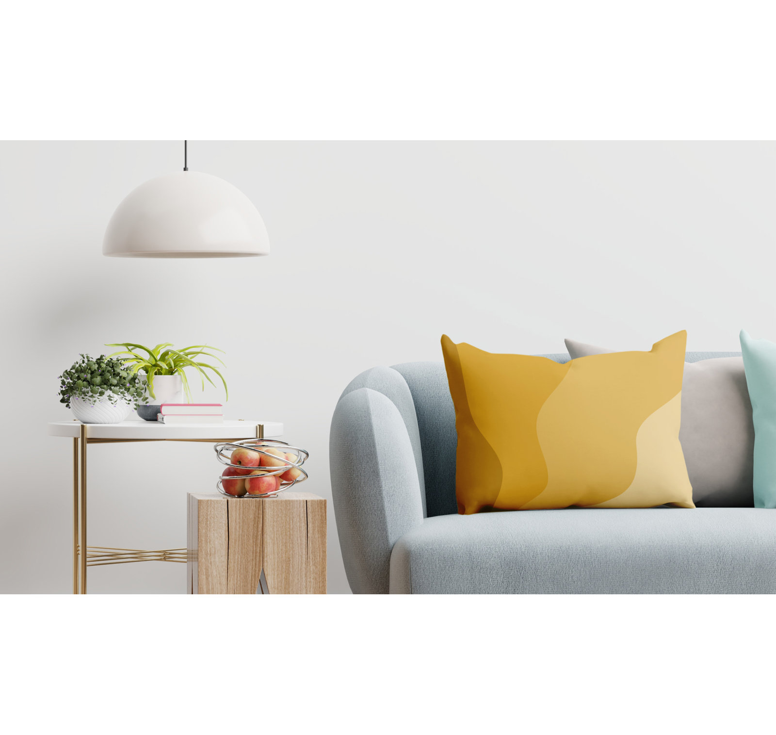 Bunko Ombre Indoor/Outdoor Throw Pillow, Mustard, 14" x 20", Rectangle
