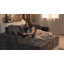 Canapé modulaire rembourré en os avec méridienne en forme de L avec repose-pieds 108 po Boneless-24803540