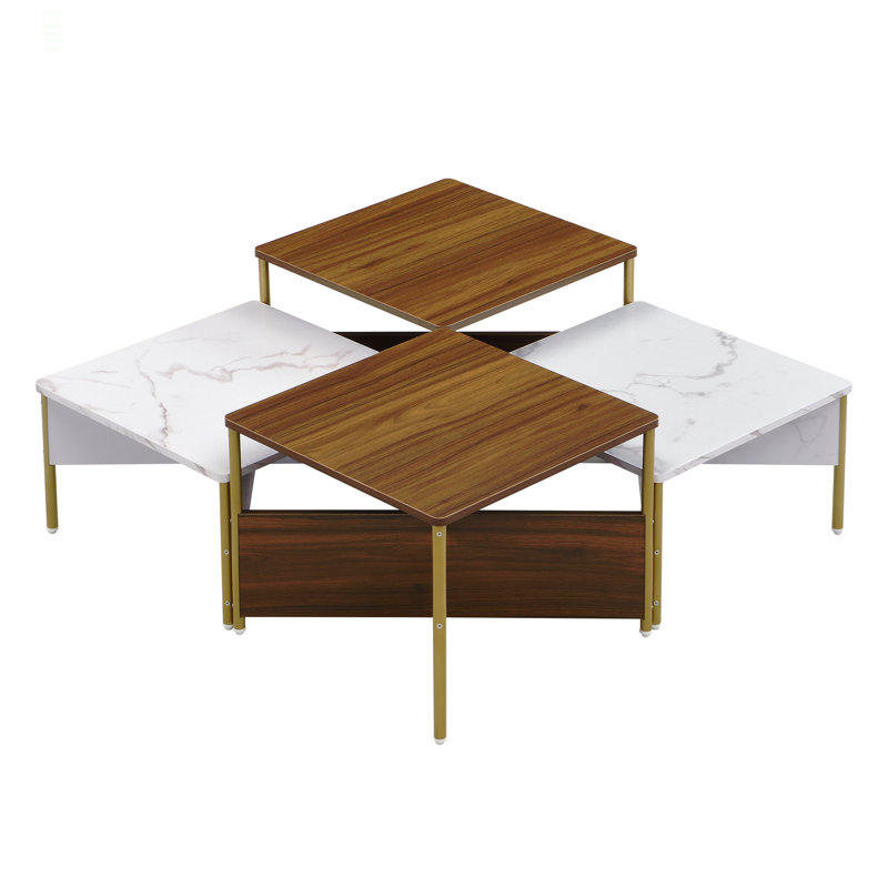 Ensemble de tables basses Modern Modern de 4 pièces, Blanc