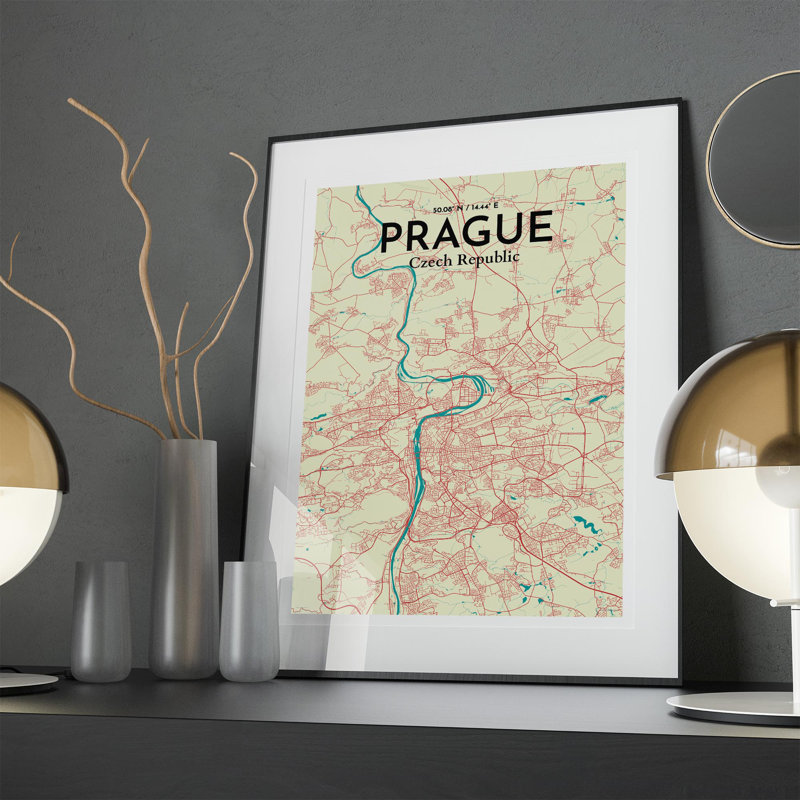Carte de Prague, impression tricolore