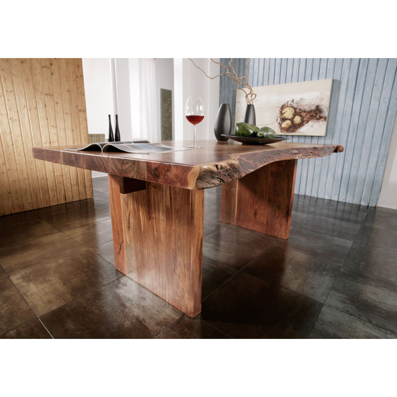 Freeform Acacia Solid Wood Dining Table, H78 x L170 x W110cm