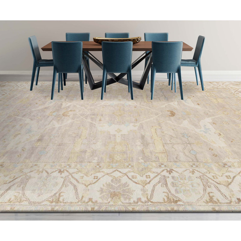 Wool Oriental Area Rug, Rectangle 9' x 12'