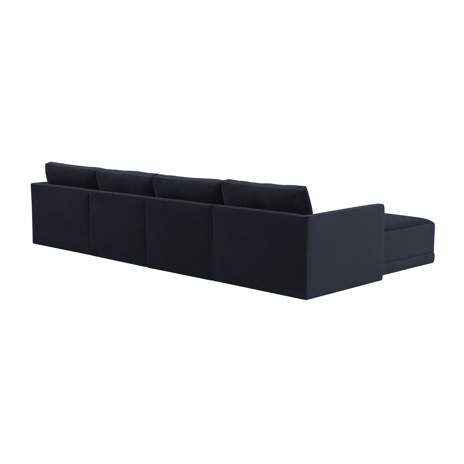 Deirdre Modular Upholstered U-Sectional, Navy Velvet