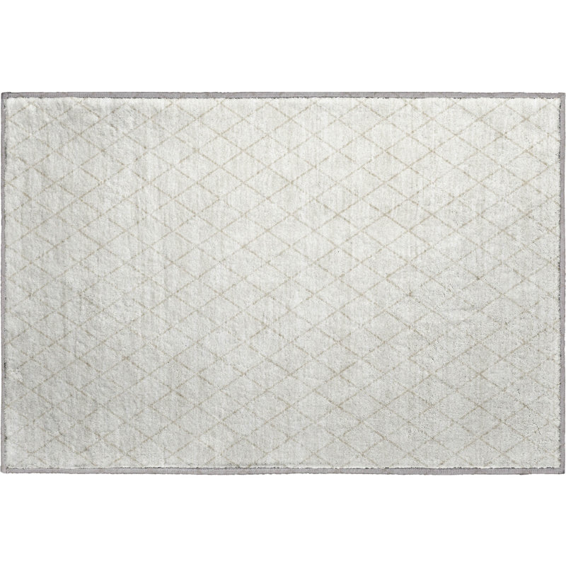 Premium Machine Washable Prisco Ivory Rug, Rectangle 1'8" x 2'6"