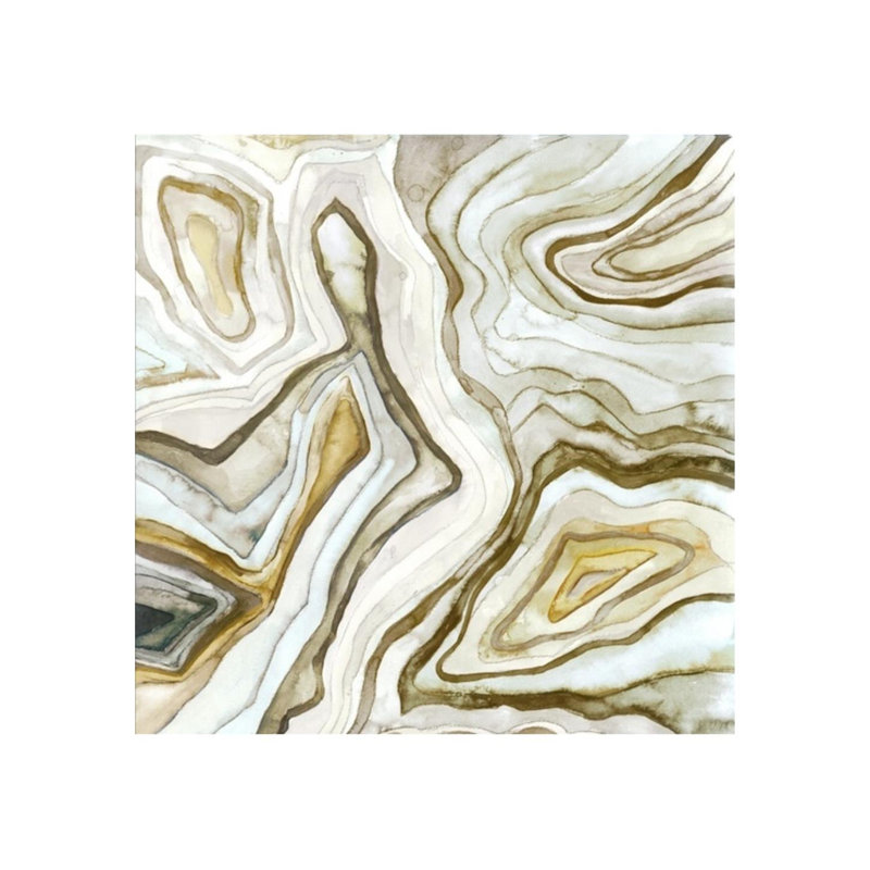 Gilt Agate II Print by Beverly Fuller, Glass Coat, 36" H x 36" W x 1.5" D