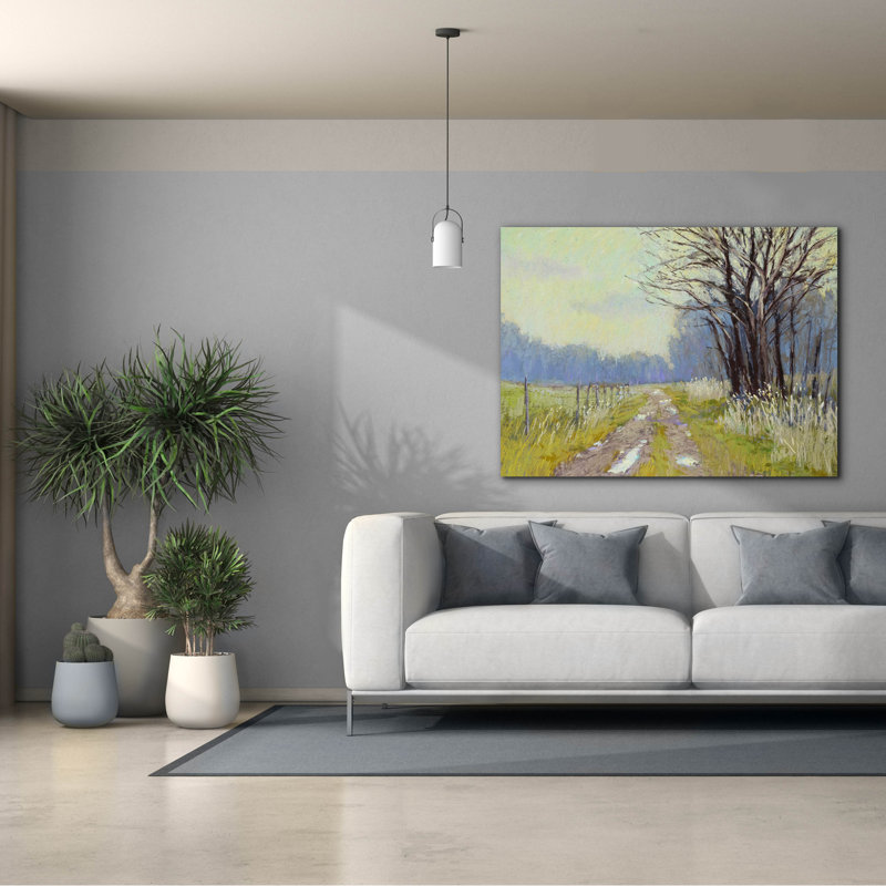 «Spring Warm Up» par Carol Strock Wasson, art mural sur toile, H 40 po x l 54 po x P 1,5 po