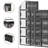 12-Piece Transparent Stackable Shoe Cabinet-769398037