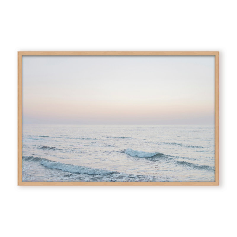 Coastal Retreat Dawn by  - Picture Frame Photograph on Paper, 32" H x 48" W x 1.125" D, Framed Matted Print, White