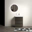Meuble-lavabo de salle de bain gris, spacieux et silencieux