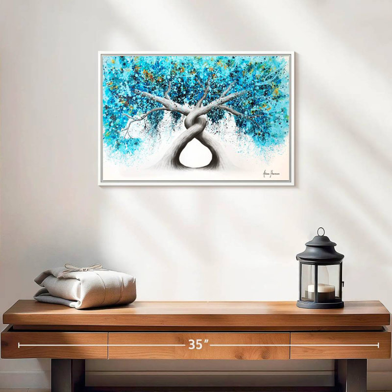 Torsion des arbres récifaux, 19 po x 13 po, Cadre flottant blanc