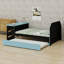 Lit de jour avec lit gigogne, bureau et USB, pour la chambre à coucher et le bureau personnel-1658335021