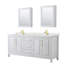 Ensemble de meuble-lavabo double 80 po avec dessus en quartz et miroir Daria-100481672-100481673-100501976
