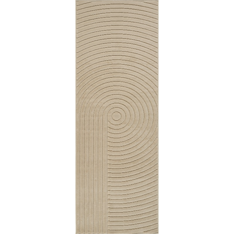 Ranota In- & Outdoor Scandi Modern Boho Beige Area Rug, Runner 80 x 230cm