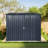 Outdoor Steel Bike Storage Shed with Sloped Roof, 4 Bike Tracks, and Ventilation - Black
