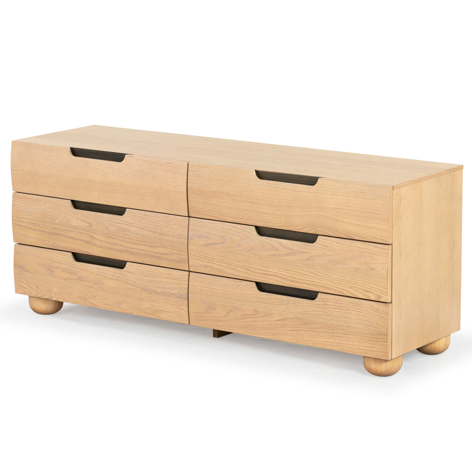 Beethoven Wood 6 Drawer Dresser, Natural