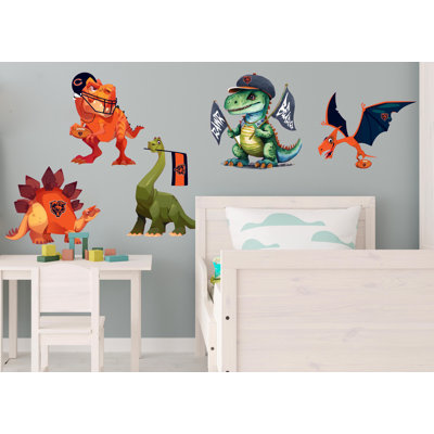 Ensemble d'adhésifs décoratifs Chicago Bears Dinosaurs